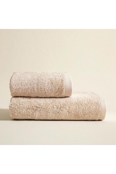 Chakra Solid Face Towel 50x90 Cm Beige