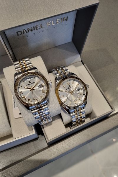 Daniel Klein Yellow Steel Bracelet - Dear Wrist Watch Set of 2