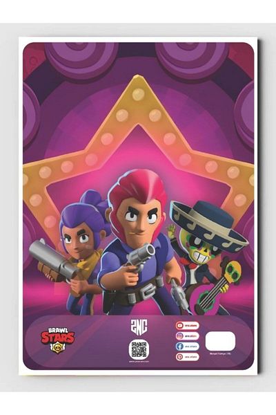 ZNC Carte de colorat Brawl Stars (20 pagini complete), (autocolant)