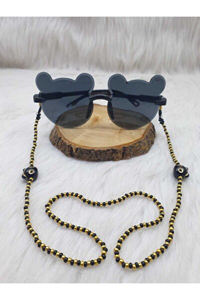 HAPPY HANDMADE سلسلة... سلسلة نظارات للأطفال مع شكل قطة وحزام نظارات وإكسسوار...