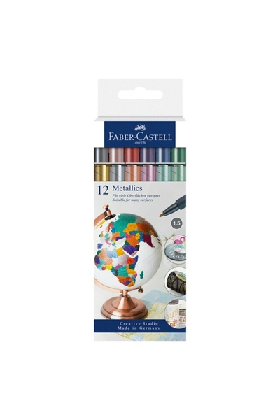 Faber Castell METALİK MARKÖR 12 Lİ SET