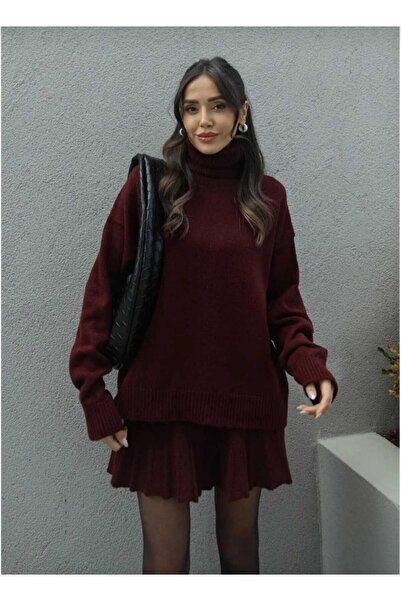 zezecollectıon Set de două piese cu fustă tricotaje supradimensionate pentru ...