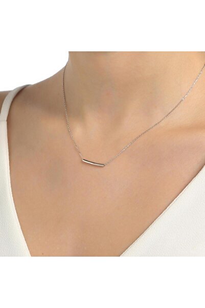 Nusret Takı 925 Ayar Gümüş Küçük Boru Kolye