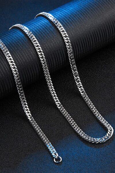 Generic Brand Silver 2671 Model Unisex Steel Necklace - Tight Chain Color