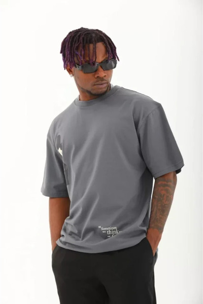 civetta Smoked Unisex Oversize Printed Crew Neck T-Shirt