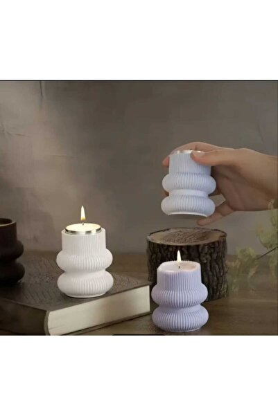 Misse DEKORATİF 2'Lİ İSKANDİNAV DESENLİ TEALİGHT MUMLUK