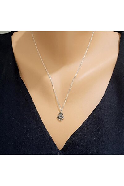 Nusret Takı 925 Ayar Gümüş Çapalı Gemici Dümeni Kolye