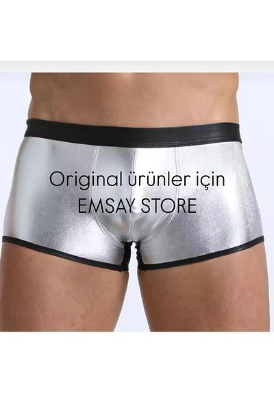 ŞAHANE İÇ GİYİM Emsay Store Fancy Tangafancy Leather Look Men's Boxers – Fancy Thong