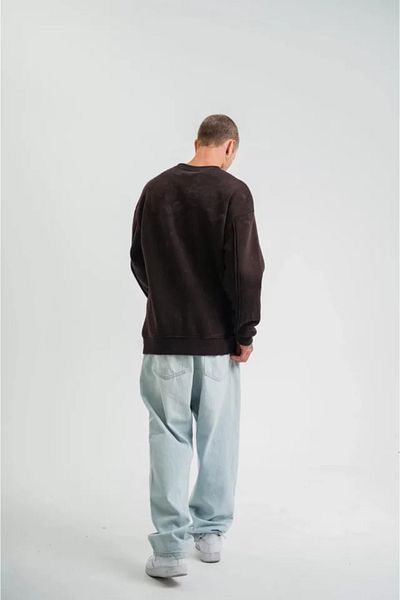 modaserdem Καφέ φούτερ Premium ποιότητας Crew Neck
