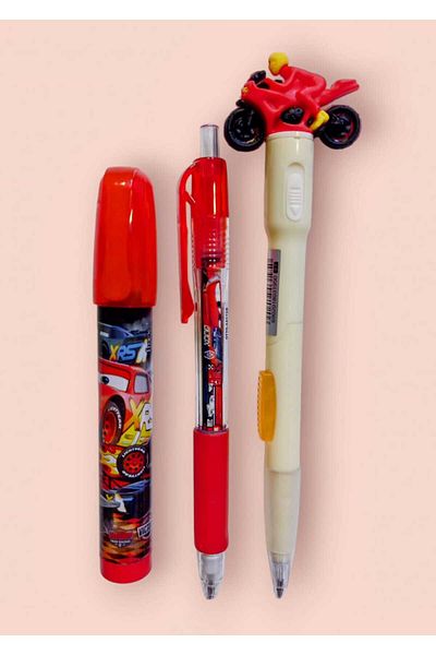 izmir yazici servis Cars Cars Rocket Eraser-Cars Versatil Pen and Motor Luminous Pen Gift Set