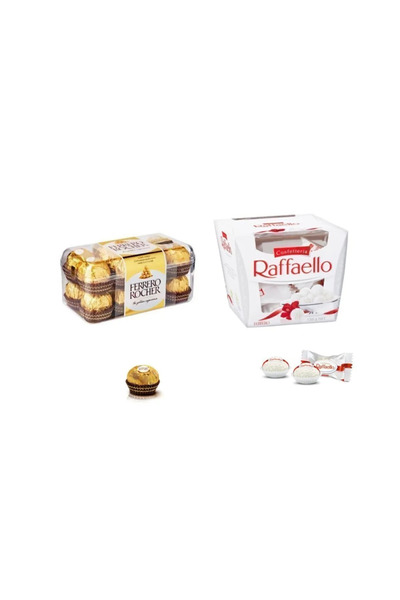 Ferrero Rocher 16 Lı 200 gr Ve Rafaello Çikolata 15'li 150 gr