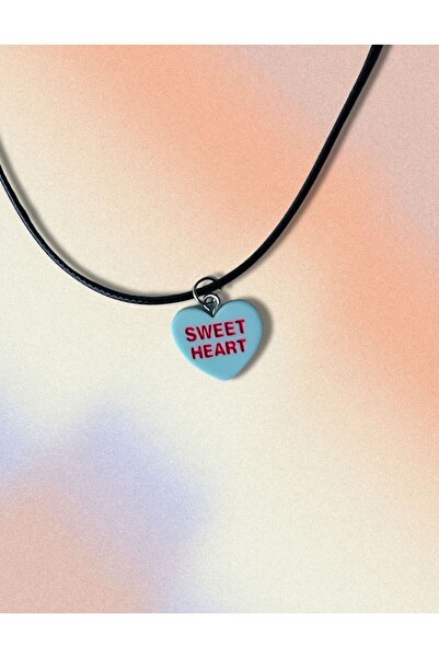 redame Sweet Heart Blue Stainless City Series Necklace Y2k Pinterest Unisex