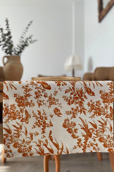 KAMİZ 100% Cotton Runner |   Vintage μοτίβο πουλιών 40x150