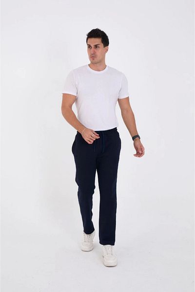 Simala Ανδρικό παντελόνι με τρεις κλωστές Navy Blue Basic