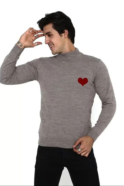 Moka Shopin Mokashopin Unisex Half Throat Printed Woven Knitwear - Mink