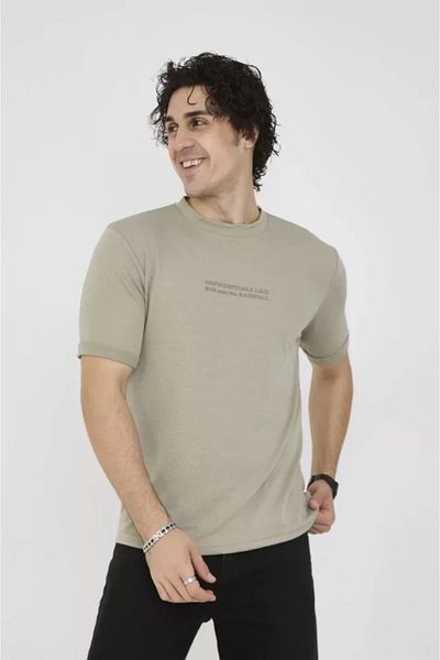Kokosh moda Μπλουζάκι Unisex Crew Neck Slim Fit - Ανοιχτό πράσινο