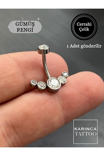 Karınca Piercing Five Stone Belly Piercing