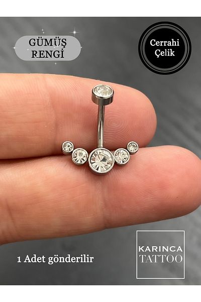 Karınca Piercing Five Stone Belly Piercing