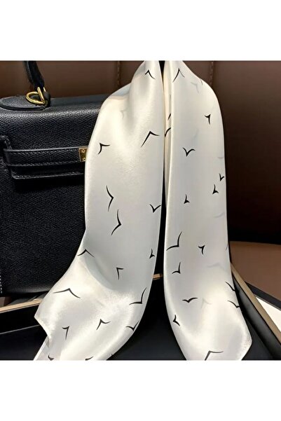 Dgt Luxury Seagull Printed, Double Sided, Square Shawl Scarf 70Cmx70Cm