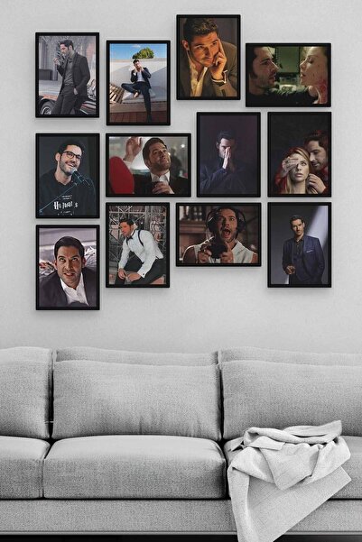 Pi Dekorasyon Lucifer 12 Parça Ahşap Mdf Tablo Zlltb329