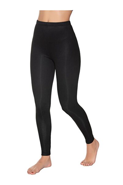 LOOKSOCKS Černé stříbrné dámské termo legíny