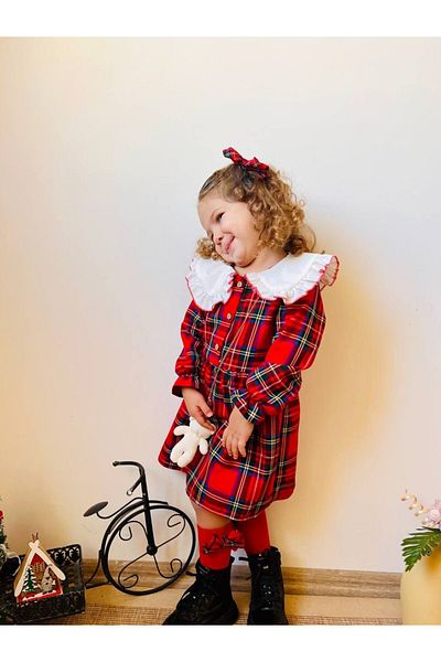 Lina Kids Children's Plaid Dress Set