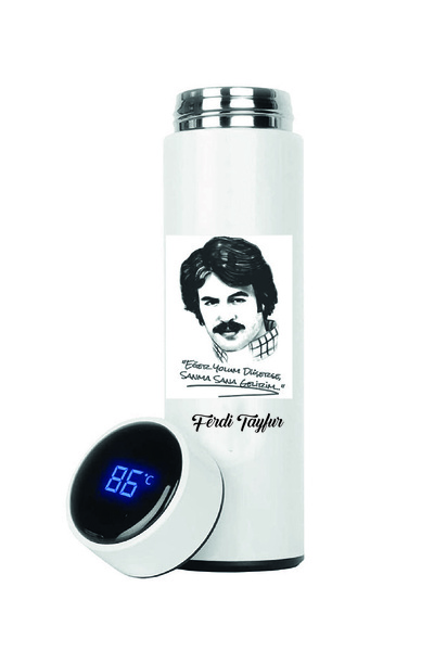 DKDZ SHOP Ferdi Tayfur Printed 10 Hours Thermos - Hot and Cold Feature, 02 Model