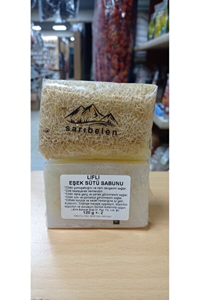 sarıbelen صابون حليب الحمار مع ليف اليقطين الطبيعي 120 جرام