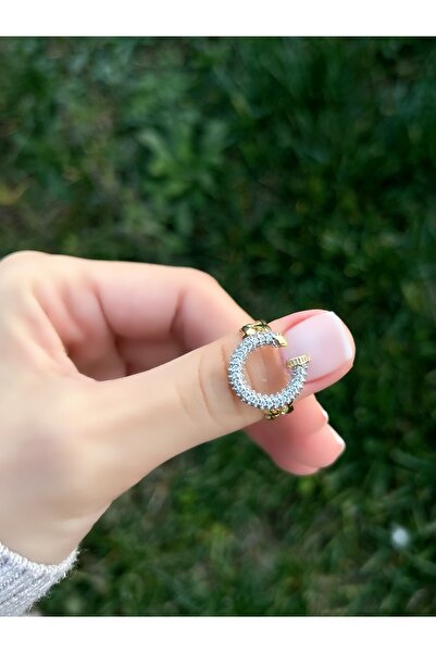 Liora خاتم ذهبي قابل للتعديل من سلسلة العلامة التجارية المميزة