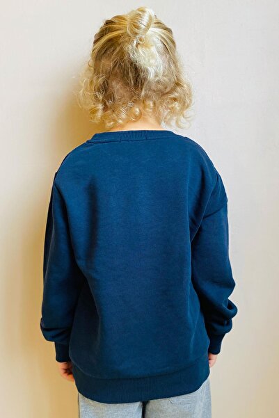 Breeze Світшот для хлопчиків з принтом, 4-8 років, темно-синій