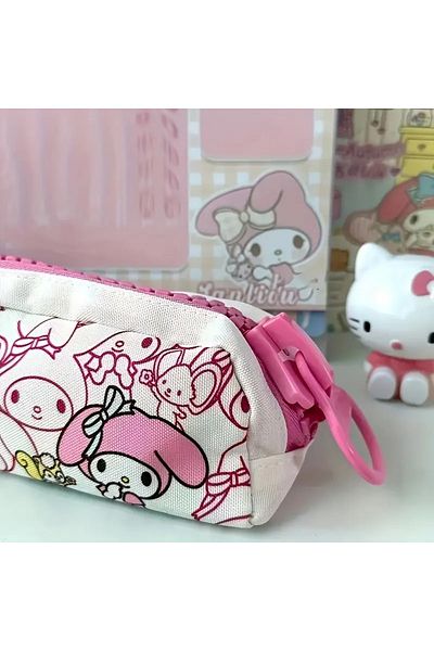 GlassySKY Sanrio My Melody Large Zipper Oxford υφασμάτινη μολυβοθήκη Θήκη για μακιγιάζ Τσάντα γραφικής ύλης Δώρο
