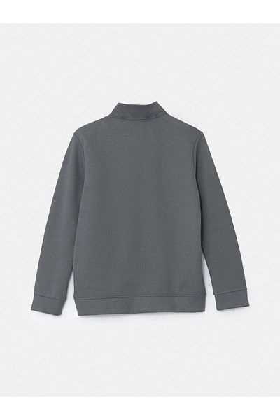 LC Waikiki Ανδρικό φούτερ LCWAIKIKI Classic Grey Stand Collar με μακρύ μανίκι