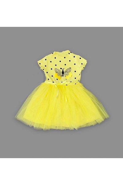 DEFNADA 5-6-7 ani Rochie pentru fetiță cu paiete și model fluture