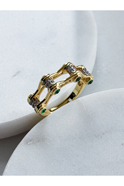 CHARMLUCKY YEŞİL TAŞLI YÜZÜK