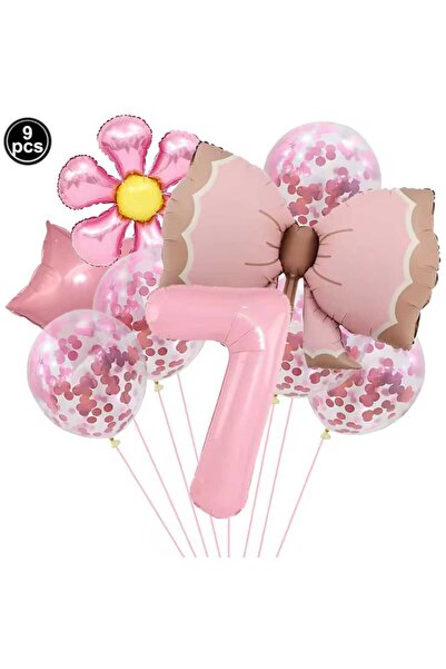 DÜVENCİ TİCARET PEMBE FİYONKLU YAŞ BALON SET