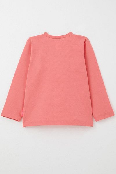 Breeze 9-3 Years Baby Girl Coral Color Long Sleeve T-Shirt