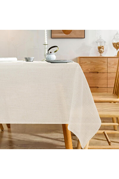 Deko Dekor مفرش طاولة مسطح من الكتان الخام المغسول بولدان