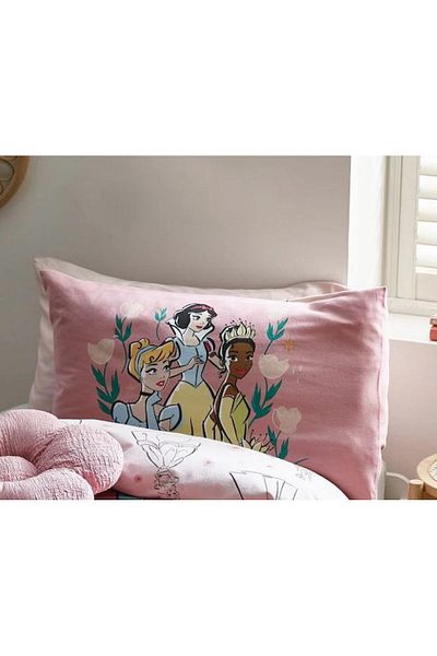 Zorluteks Disney Princess Flannel Υφασμάτινη Μαξιλαροθήκη 2 τεμαχίων 50x70 εκ.