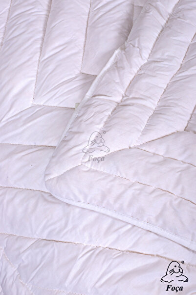 Foçatex %100 Doğal Pamuklu Beyaz Renkli Tek Kişilik Pamuk Yorgan 155 X 215 Ebat 2800 gram
