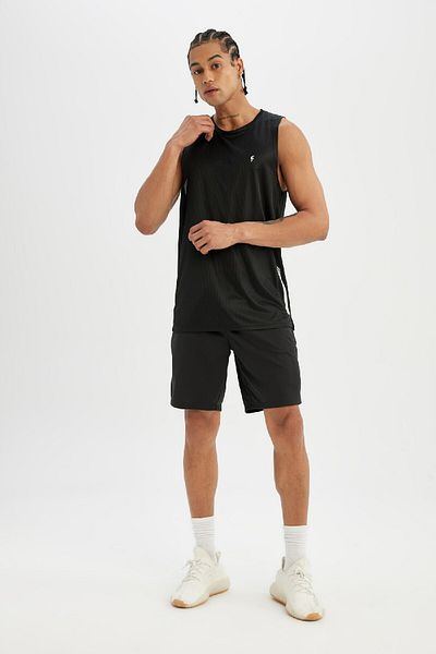 DeFacto DeFactoFit Slim Fit bedruckter Sportler aus schwerem Stoff mit Rundhalsausschnitt A1736AX24SM