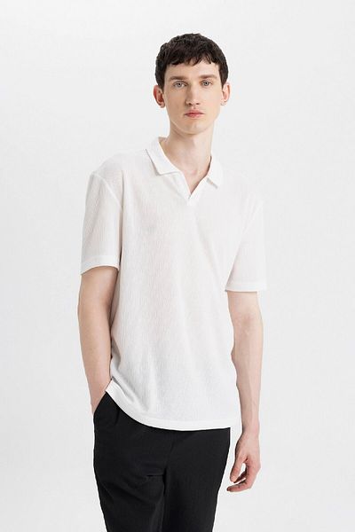 DeFacto Modernes, schlichtes, kurzärmliges Basic-Poloshirt W9274az24sm