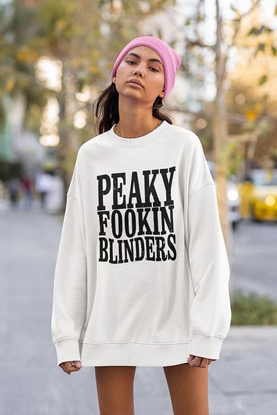 SEVBANO Peaky Fookin Blinders Written Unisex Oversize Series Sweatshirt