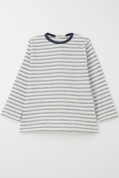 Breeze 9 Months-3 Years Baby Boy Long Sleeve Placket T-Shirt - Ecru