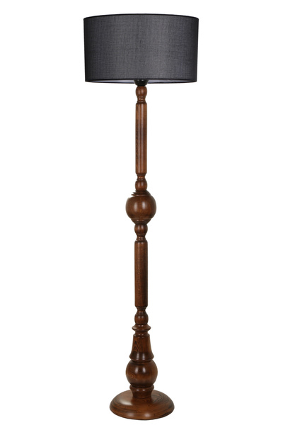 Lumexx PIRIL CEVİZ LAMBADER SİLİNDİR HASIR SİYAH ABAJURLU