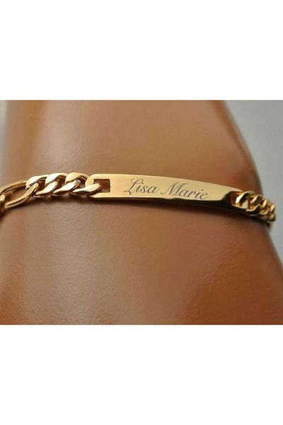 Rasyonel lazer Steel Name Written Bracelet