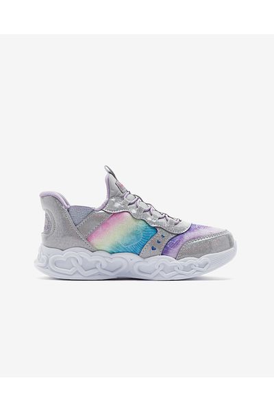 SKECHERS حذاء رياضي بناتي كبير باللون الرمادي - 303755 L SMLT