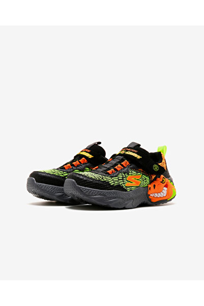 SKECHERS Dino - Lights Büyük Erkek Çocuk Siyah Işıklı Spor Ayakkabı 400615l Bkor