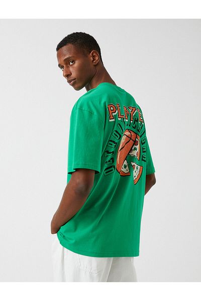 Koton Oversized T-Shirt with Back Print