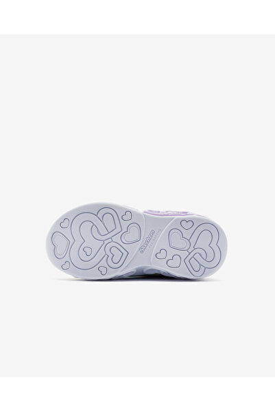 SKECHERS İnfinite Heart Lights - Eternal Shimmer Küçük Kız Çocuk Gri Işıklı Spor Ayakkabı 303755n Smlt