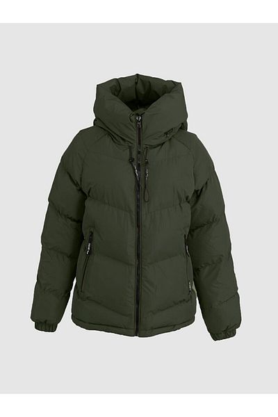 Ltb Hooded Zippered Inflatable Green Coat